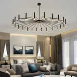 Modern DIY Adjustable Metal LED Chandelier Three Step Dimming Minimalist Pendant Light