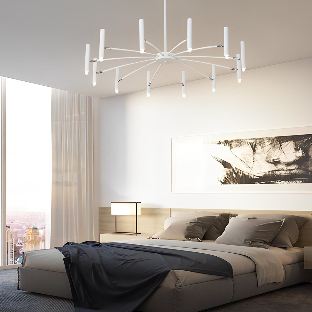 Modern DIY Adjustable Metal LED Chandelier Three Step Dimming Minimalist Pendant Light