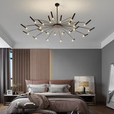 Modern DIY Adjustable Metal LED Chandelier Three Step Dimming Minimalist Pendant Light