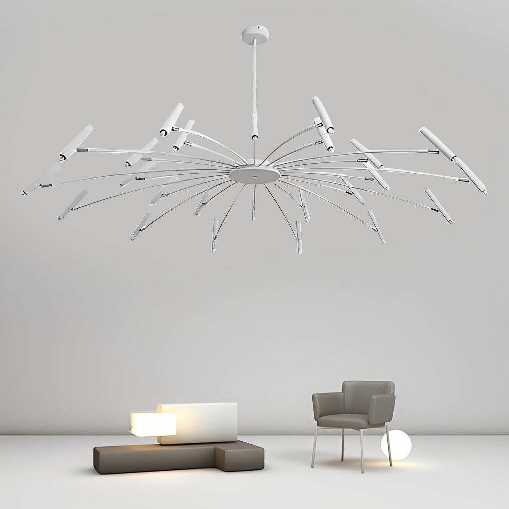 Modern DIY Adjustable Metal LED Chandelier Three Step Dimming Minimalist Pendant Light