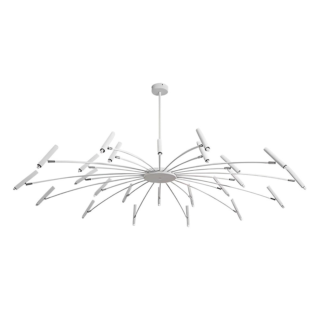 Modern DIY Adjustable Metal LED Chandelier Three Step Dimming Minimalist Pendant Light