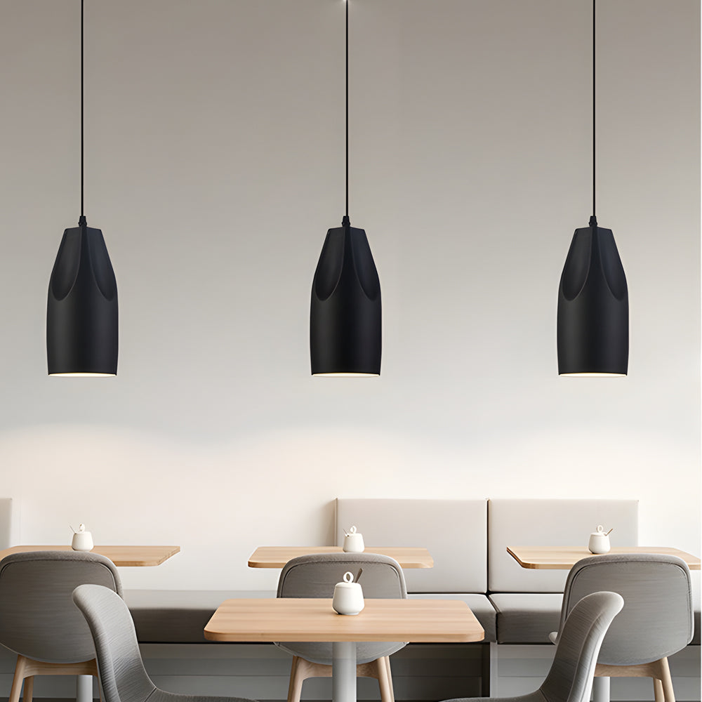 Modern Dome Aluminum LED Pendant Light for Dining Room and Office Adjustable Hanging Lamp