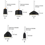 Modern Dome Aluminum LED Pendant Light for Dining Room and Office Adjustable Hanging Lamp