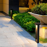 Modern Door Shape LED Solar Pathway Lights Waterproof Black Aluminum Outdoor Landscape Garden Lighting