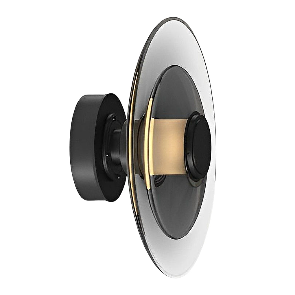 Modern Double Layer Glass Wall Sconce Round LED Nordic Indoor Light Fixture for Living Room Bedroom