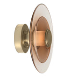 Modern Double Layer Glass Wall Sconce Round LED Nordic Indoor Light Fixture for Living Room Bedroom
