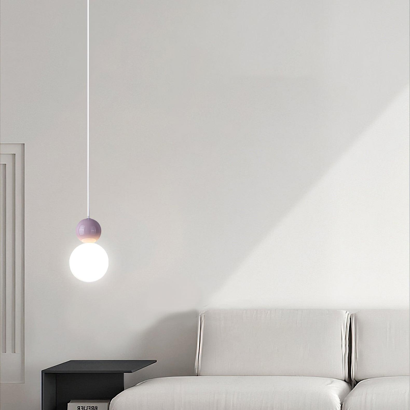 Modern Double Sphere Acrylic Pendant Light for Contemporary Dining and Living Areas