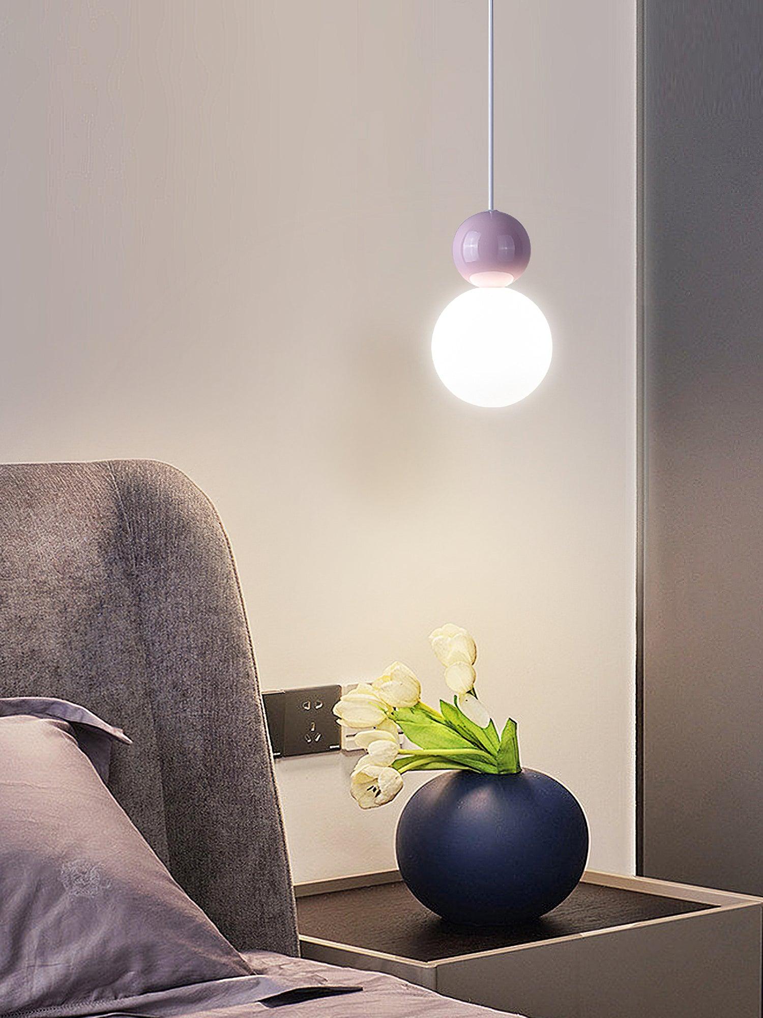 Modern Double Sphere Acrylic Pendant Light for Contemporary Dining and Living Areas