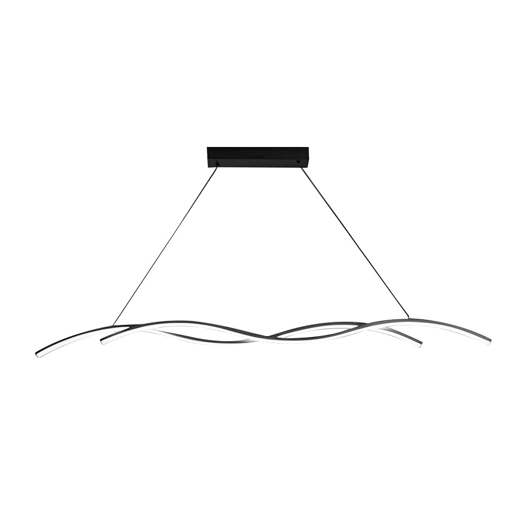 Modern Double Wavy LED Chandelier Creative Minimalist Hanging Pendant Light