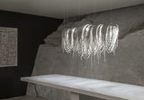 Modern Draped Metal Chain Chandelier LED Gasolier Lighting in Rose Gold and Chrome