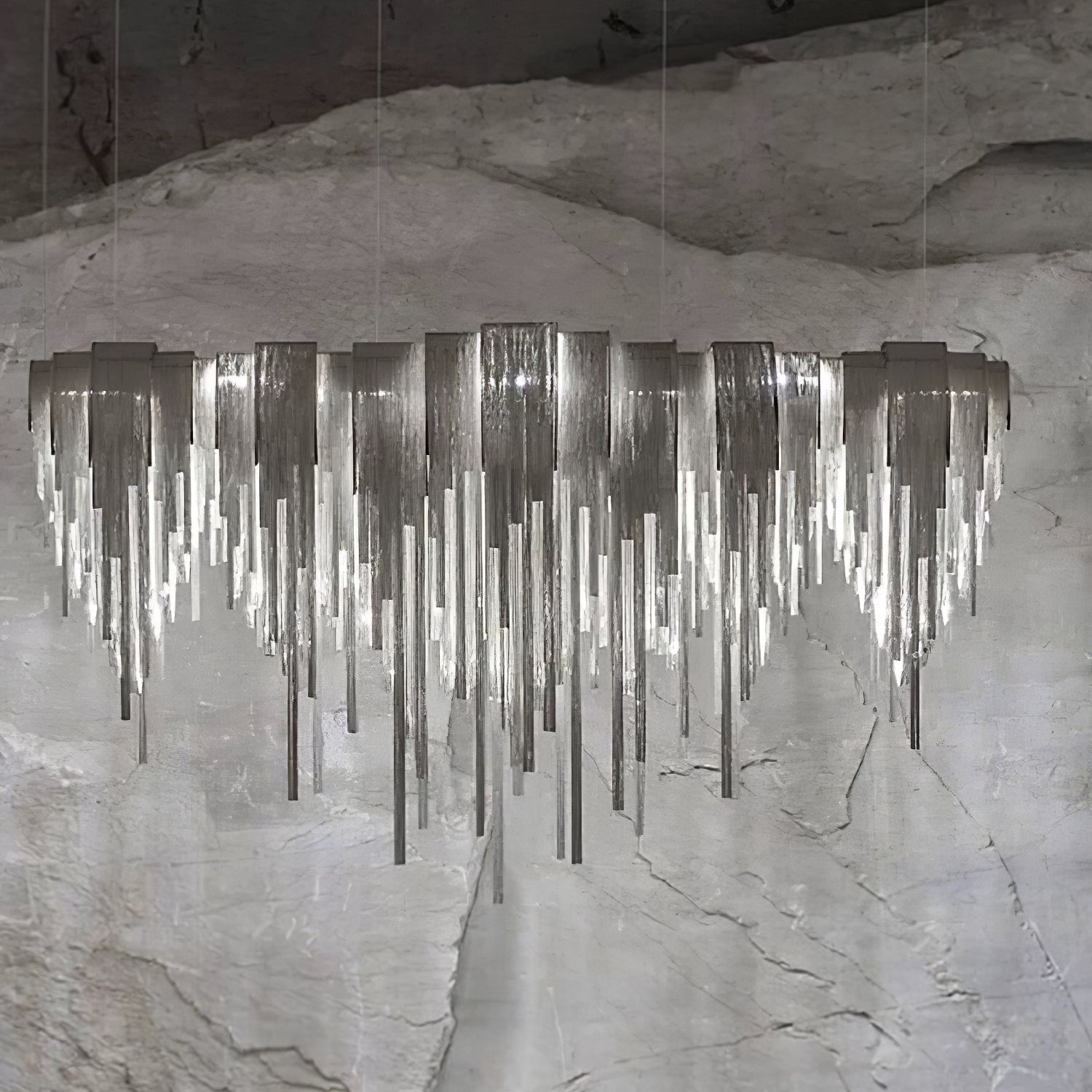 Modern Draped Metal Chain Chandelier LED Gasolier Lighting in Rose Gold and Chrome