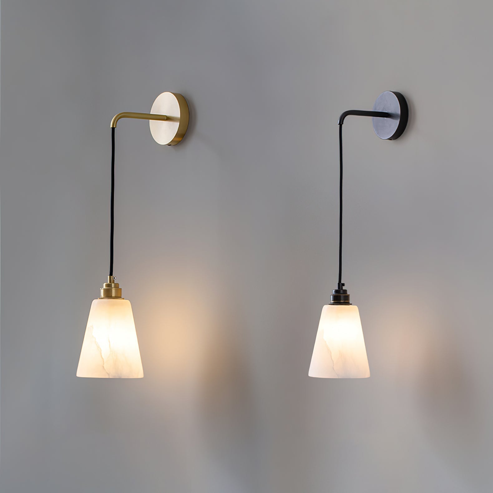 Modern Droplet Alabaster Wall Sconce Light with Natural Stone Shade for Indoor Decor