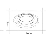 Modern Dual Circle LED Flush Mount Ceiling Light Minimalist Black and White Metal Lighting Fixture