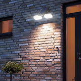Modern Dual Head Outdoor Solar Motion Sensor Security Spotlight Rotatable LED Path Light