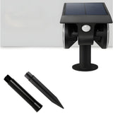 Modern Dual Head Outdoor Solar Motion Sensor Security Spotlight Rotatable LED Path Light
