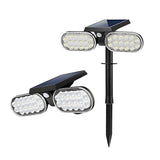 Modern Dual Head Outdoor Solar Motion Sensor Security Spotlight Rotatable LED Path Light