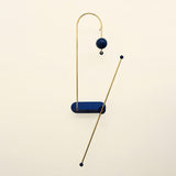Modern Electrical Circuit LED Wall Sconce with Minimalist Rotating Arms Gold and Blue Wall Lamp
