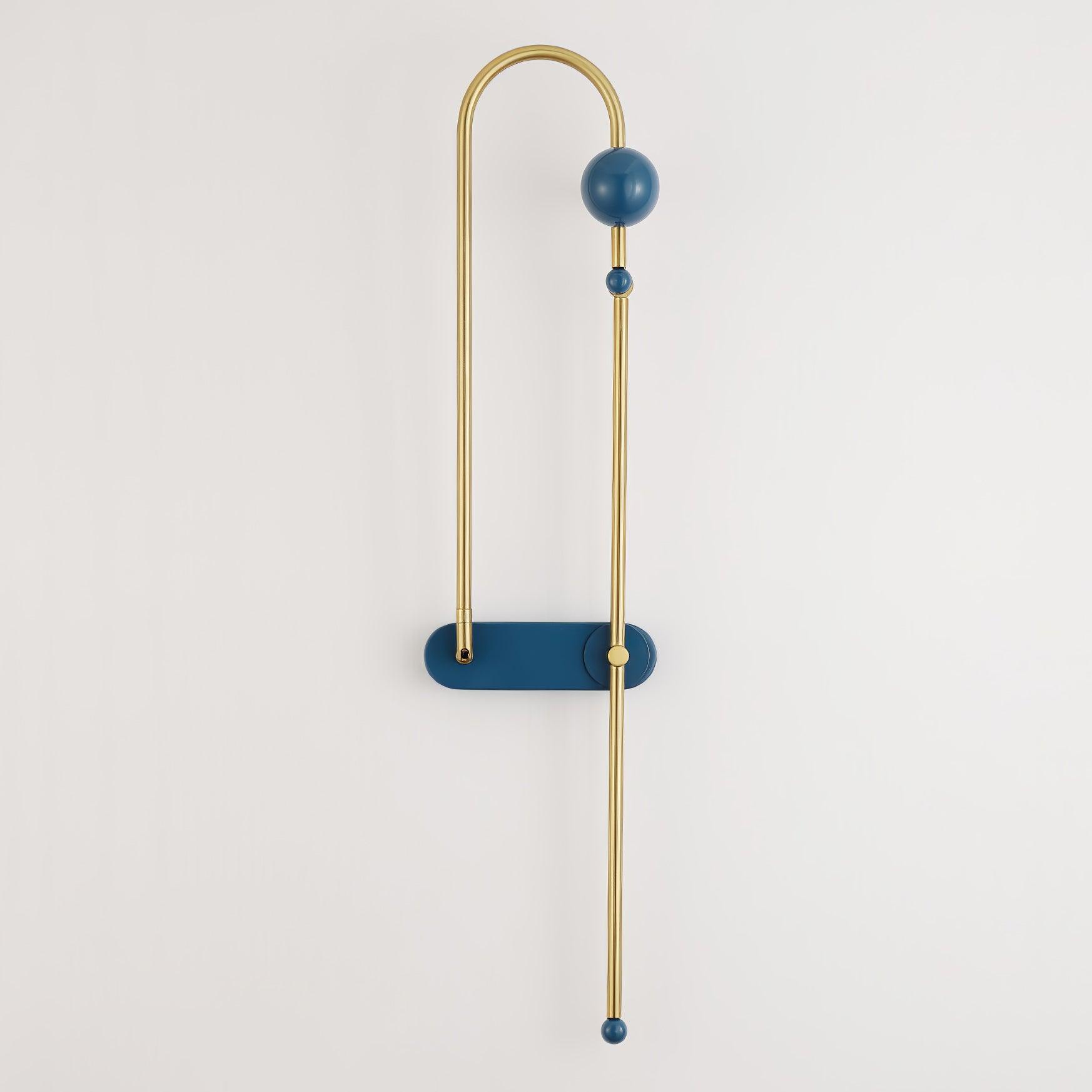 Modern Electrical Circuit LED Wall Sconce with Minimalist Rotating Arms Gold and Blue Wall Lamp