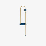 Modern Electrical Circuit LED Wall Sconce with Minimalist Rotating Arms Gold and Blue Wall Lamp