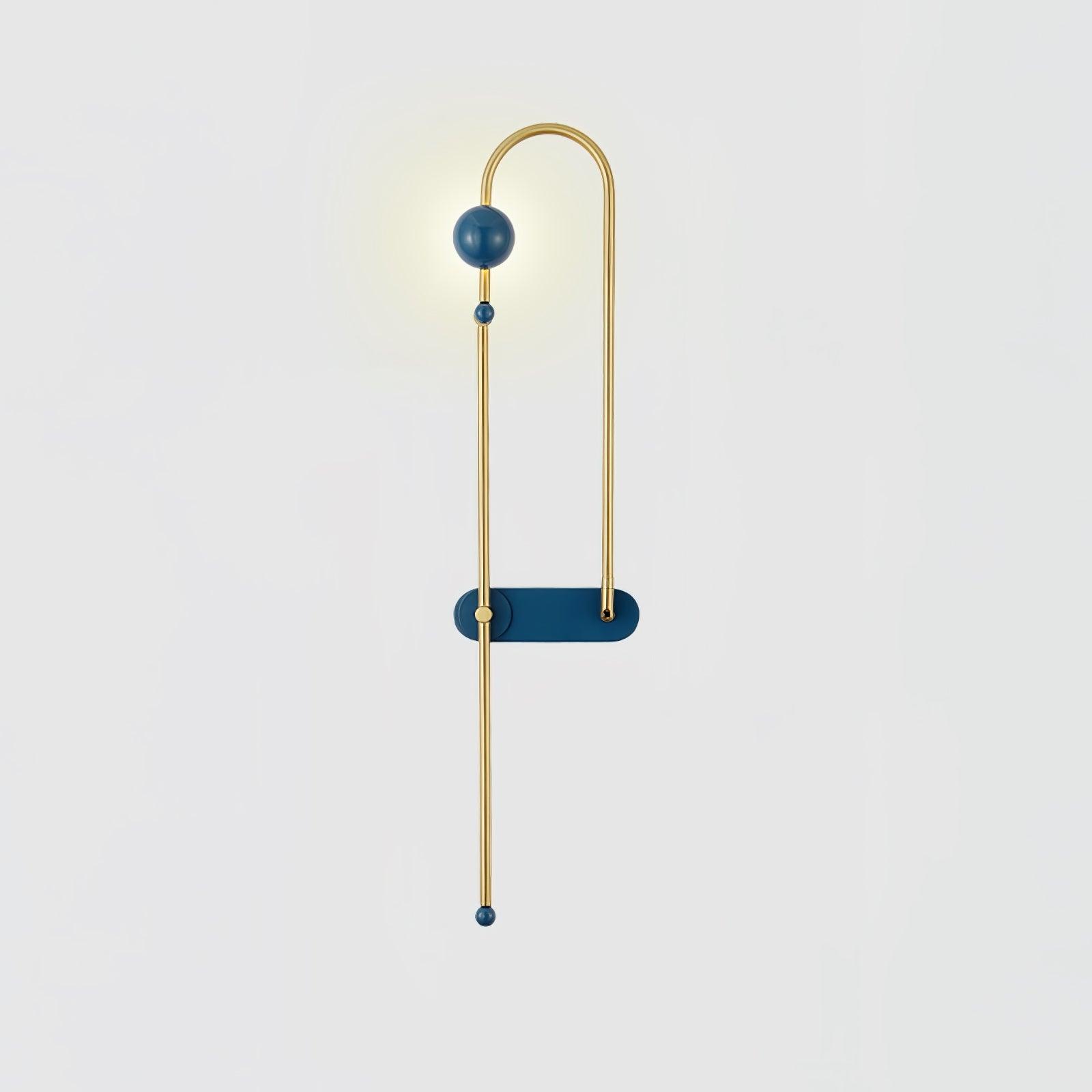 Modern Electrical Circuit LED Wall Sconce with Minimalist Rotating Arms Gold and Blue Wall Lamp