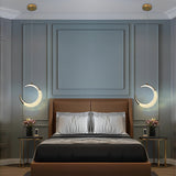 Modern Electroplated Crescent Moon LED Pendant Light Fixture for Living Room