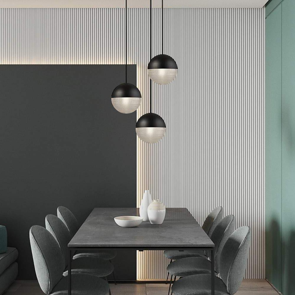 Modern Electroplated Glass Globe Pendant Lighting Nordic Round Ball Hanging Ceiling Lamp