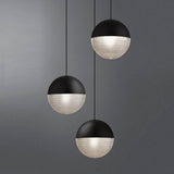 Modern Electroplated Glass Globe Pendant Lighting Nordic Round Ball Hanging Ceiling Lamp