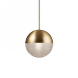 Modern Electroplated Glass Globe Pendant Lighting Nordic Round Ball Hanging Ceiling Lamp