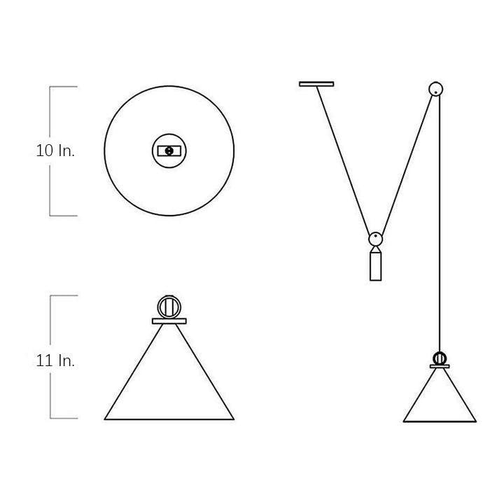 Modern Electroplated Metal Conical Pendant Light Adjustable Linear LED Ceiling Lamp