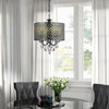 Modern Electroplated Metal Crystal Chandelier 4 Light Kitchen Pendant Lighting for Dining Room