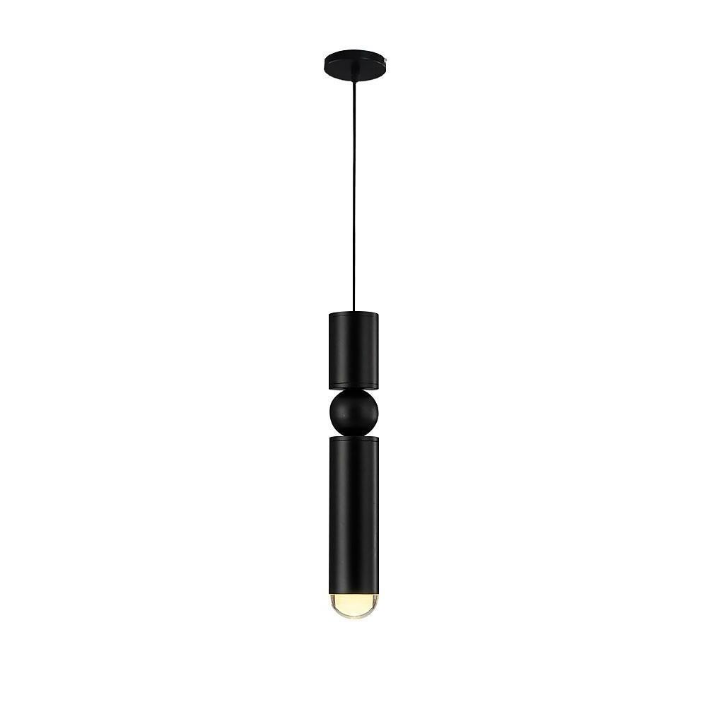 Modern Electroplated Metal Cylindrical LED Pendant Light with Adjustable Cable for Home Decor