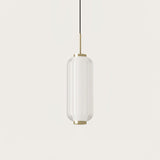 Modern Elma Linear Glass Cylinder LED Pendant Lighting Gold Finished Hanging Ceiling Lamp for Dining Room