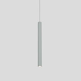 Modern Elongated Cylinder LED Pendant Light Slim Tube Hanging Ceiling Lamp for Kitchen Island