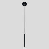 Modern Elongated Cylinder LED Pendant Light Slim Tube Hanging Ceiling Lamp for Kitchen Island