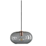 Modern Elongated Glass Globe Pendant Light Nordic LED Hanging Ceiling Lamp for Kitchen Island