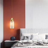 Modern Etruscan Alabaster Pendant Light Luxury Brass Hanging Lamp for Living Room Dining Area