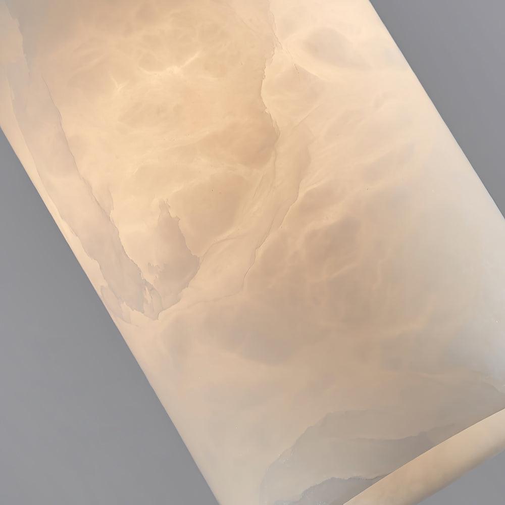 Modern Etruscan Alabaster Pendant Light Luxury Brass Hanging Lamp for Living Room Dining Area