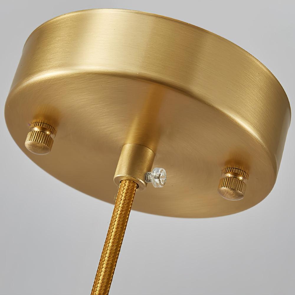 Modern Etruscan Alabaster Pendant Light Luxury Brass Hanging Lamp for Living Room Dining Area