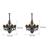 Modern European Glass Crystal Candle Chandelier for Dining Room and Bedroom
