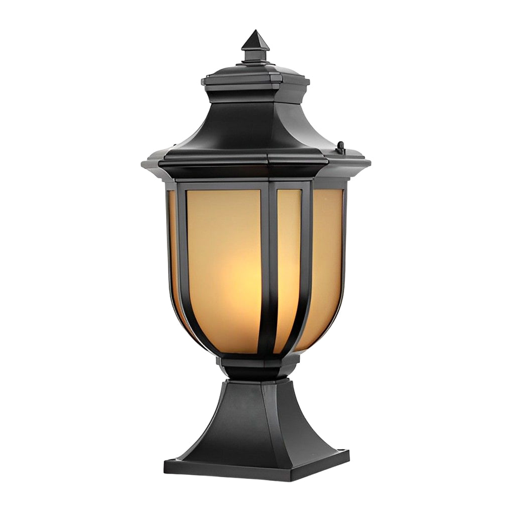 Modern European Outdoor Post Lights Waterproof Aluminum Fence Lamp for Garden and Path Matte Black Finish