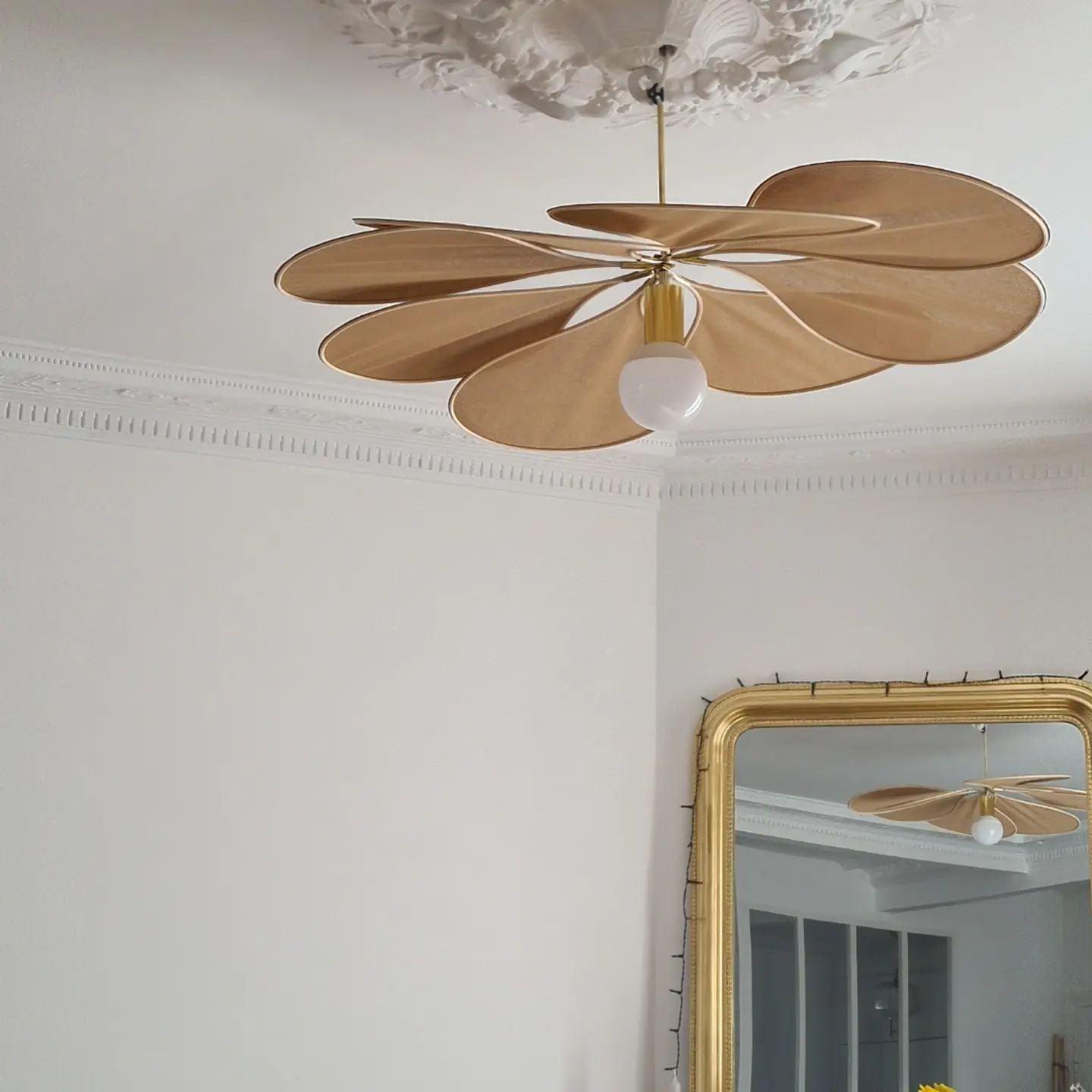 Modern Fabric Floral Petal Pendant Light for Elegant Living Room and Bedroom Lighting