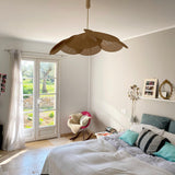 Modern Fabric Floral Petal Pendant Light for Elegant Living Room and Bedroom Lighting