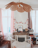 Modern Fabric Floral Petal Pendant Light for Elegant Living Room and Bedroom Lighting