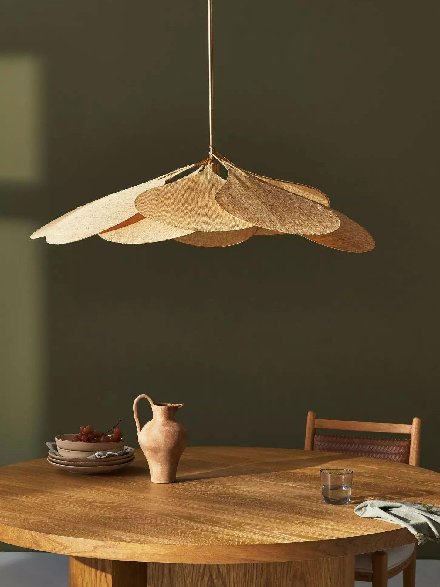 Modern Fabric Floral Petal Pendant Light for Elegant Living Room and Bedroom Lighting