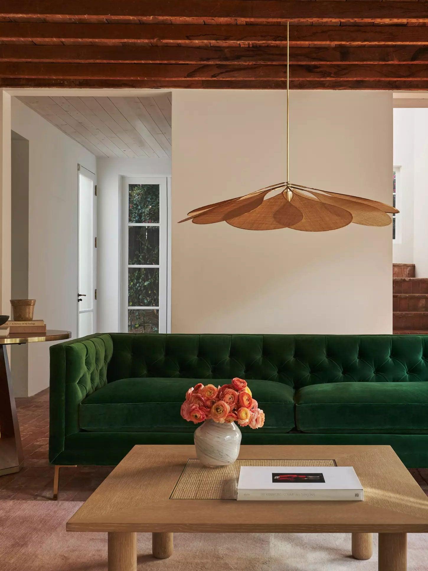 Modern Fabric Floral Petal Pendant Light for Elegant Living Room and Bedroom Lighting