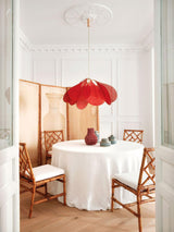 Modern Fabric Floral Petal Pendant Light for Elegant Living Room and Bedroom Lighting