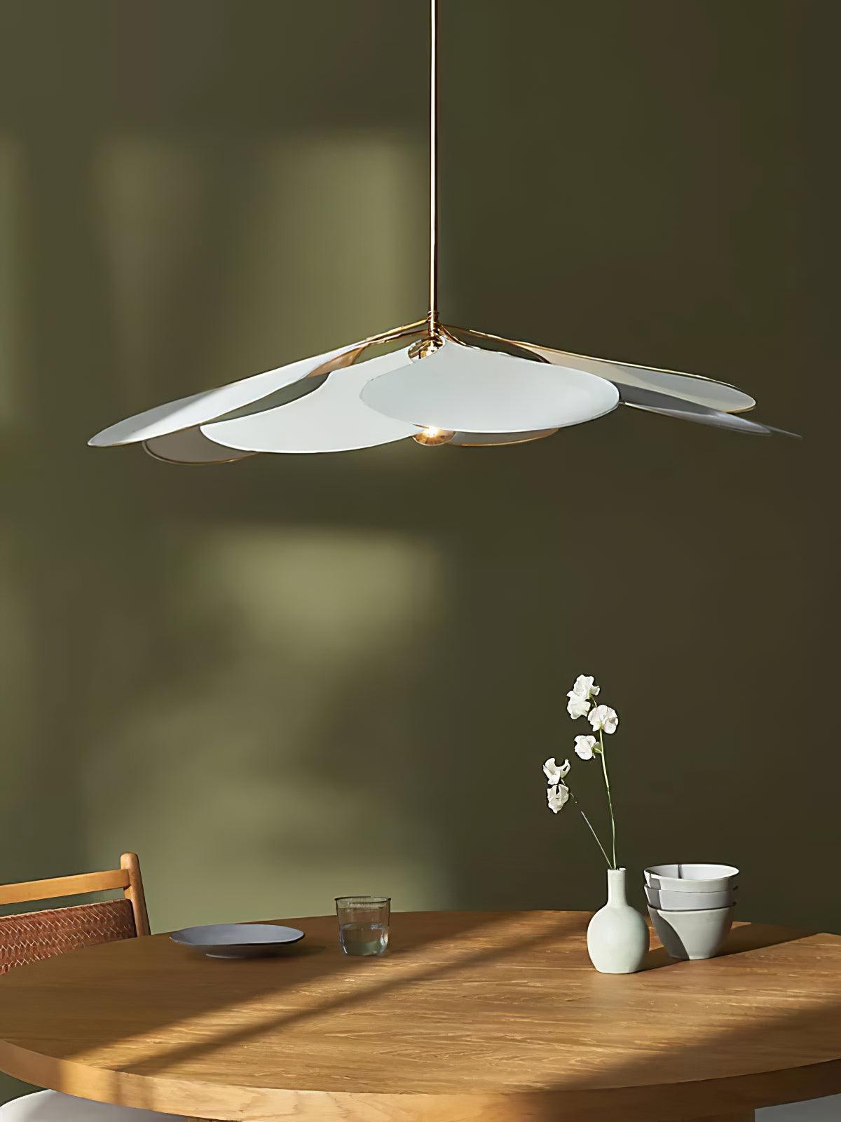 Modern Fabric Floral Petal Pendant Light for Elegant Living Room and Bedroom Lighting