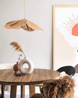 Modern Fabric Floral Petal Pendant Light for Elegant Living Room and Bedroom Lighting