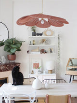 Modern Fabric Floral Petal Pendant Light for Elegant Living Room and Bedroom Lighting