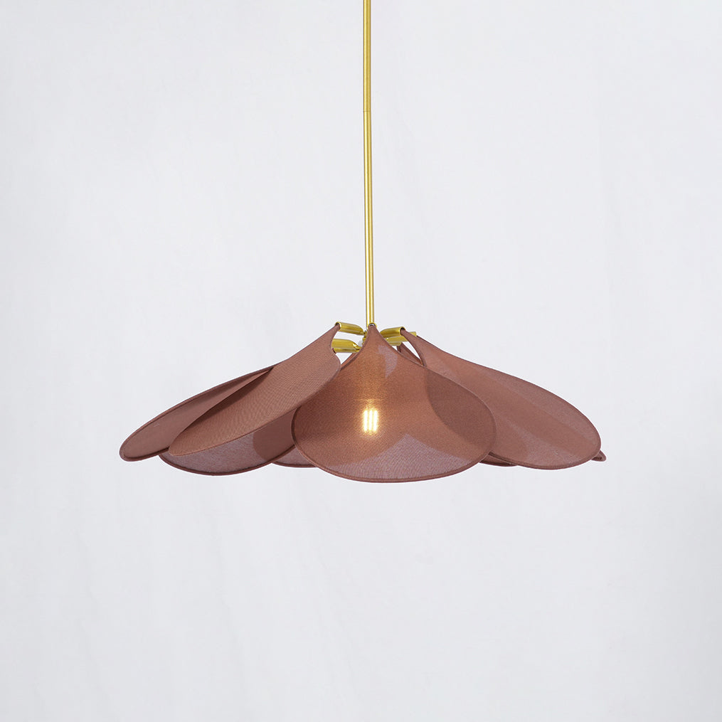 Modern Fabric Floral Petal Pendant Light for Elegant Living Room and Bedroom Lighting